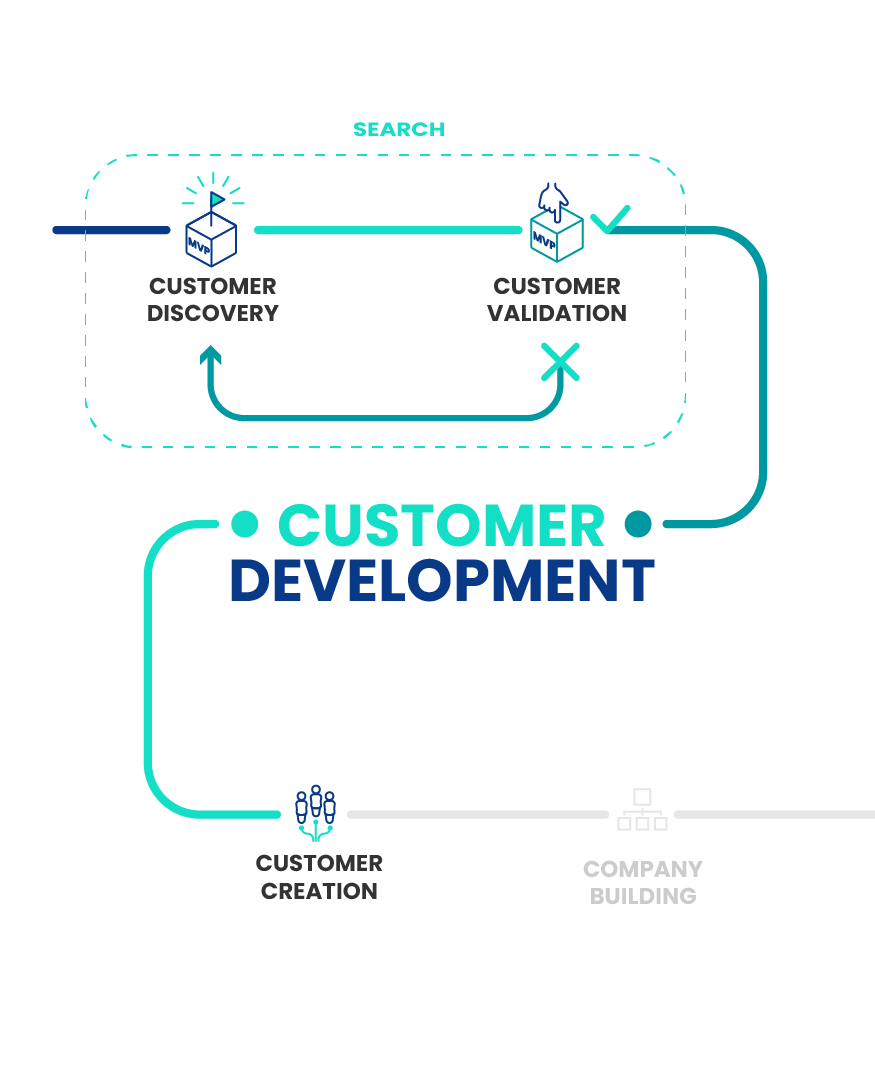 Infografica Customer Development - Customer Creation